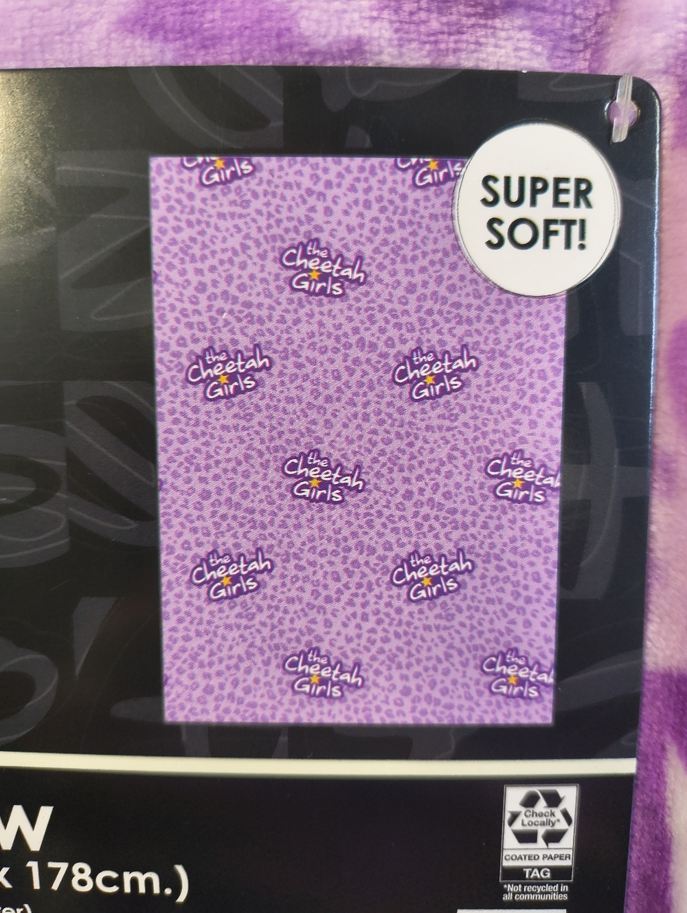 Disney Purple Cheetah Girls Cheetah Blanket Plush Throw Y2k NWT* - Picture 4 of 5